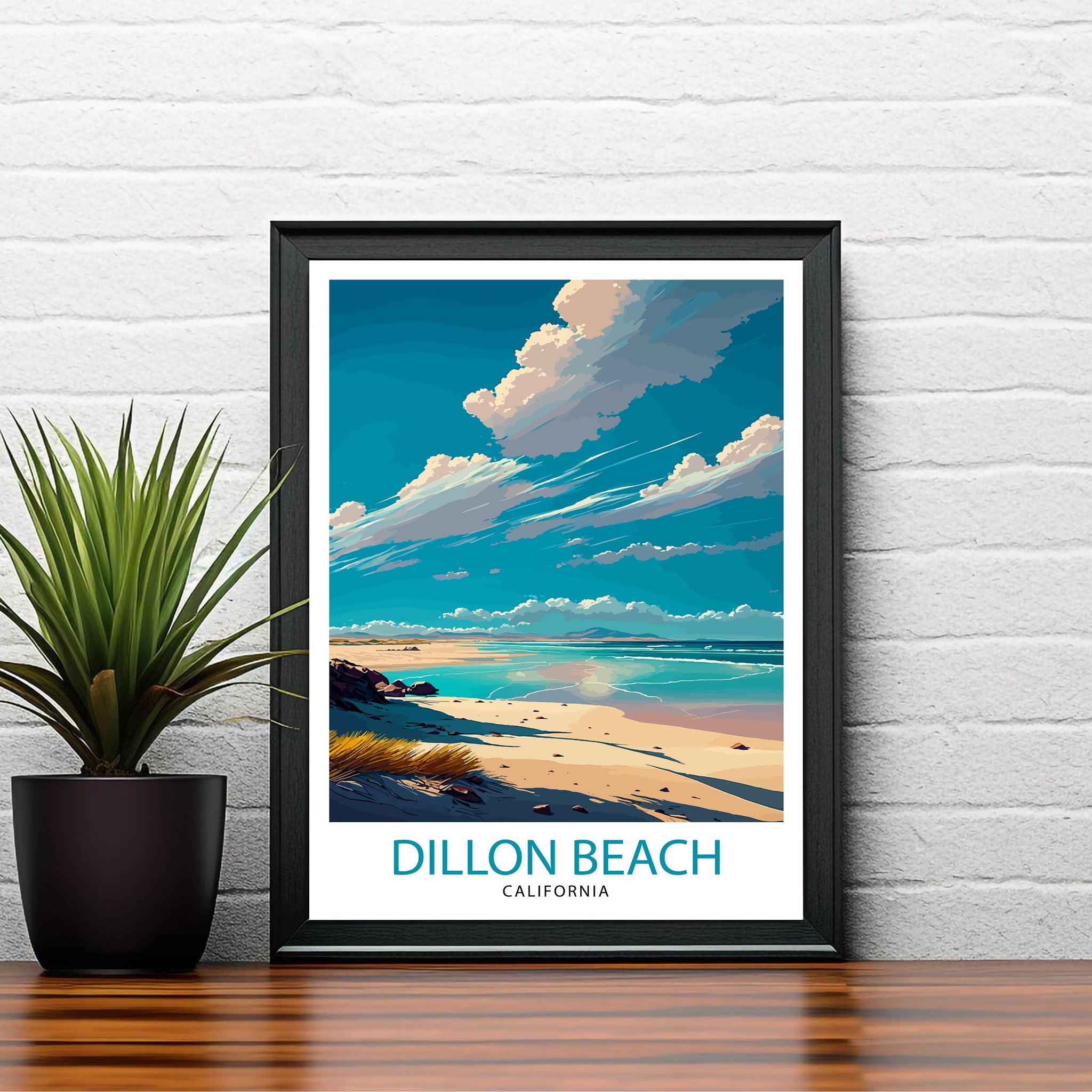 Dillon Beach California Travel Print, Coastal Wall Art