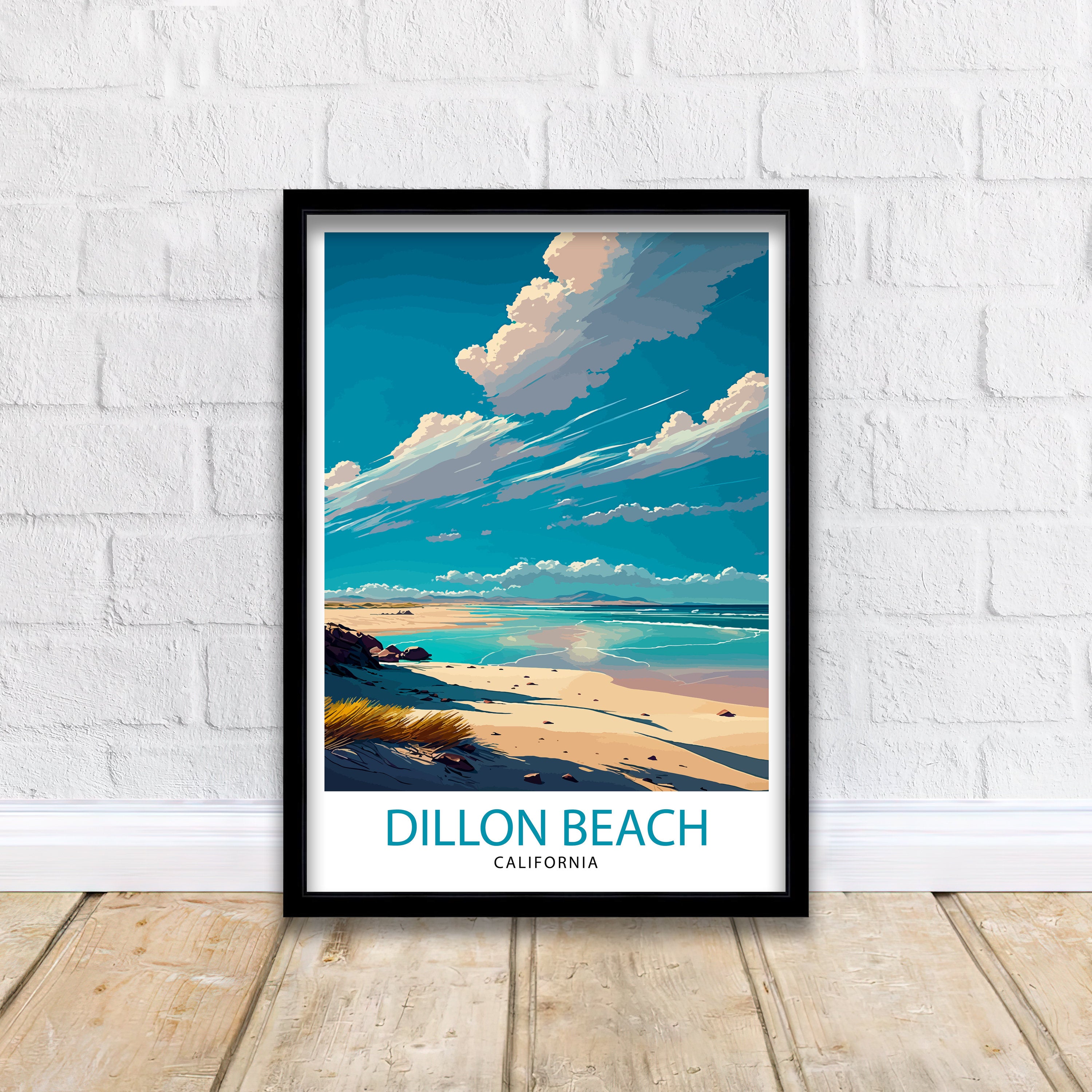 Dillon Beach California Travel Print, Coastal Wall Art
