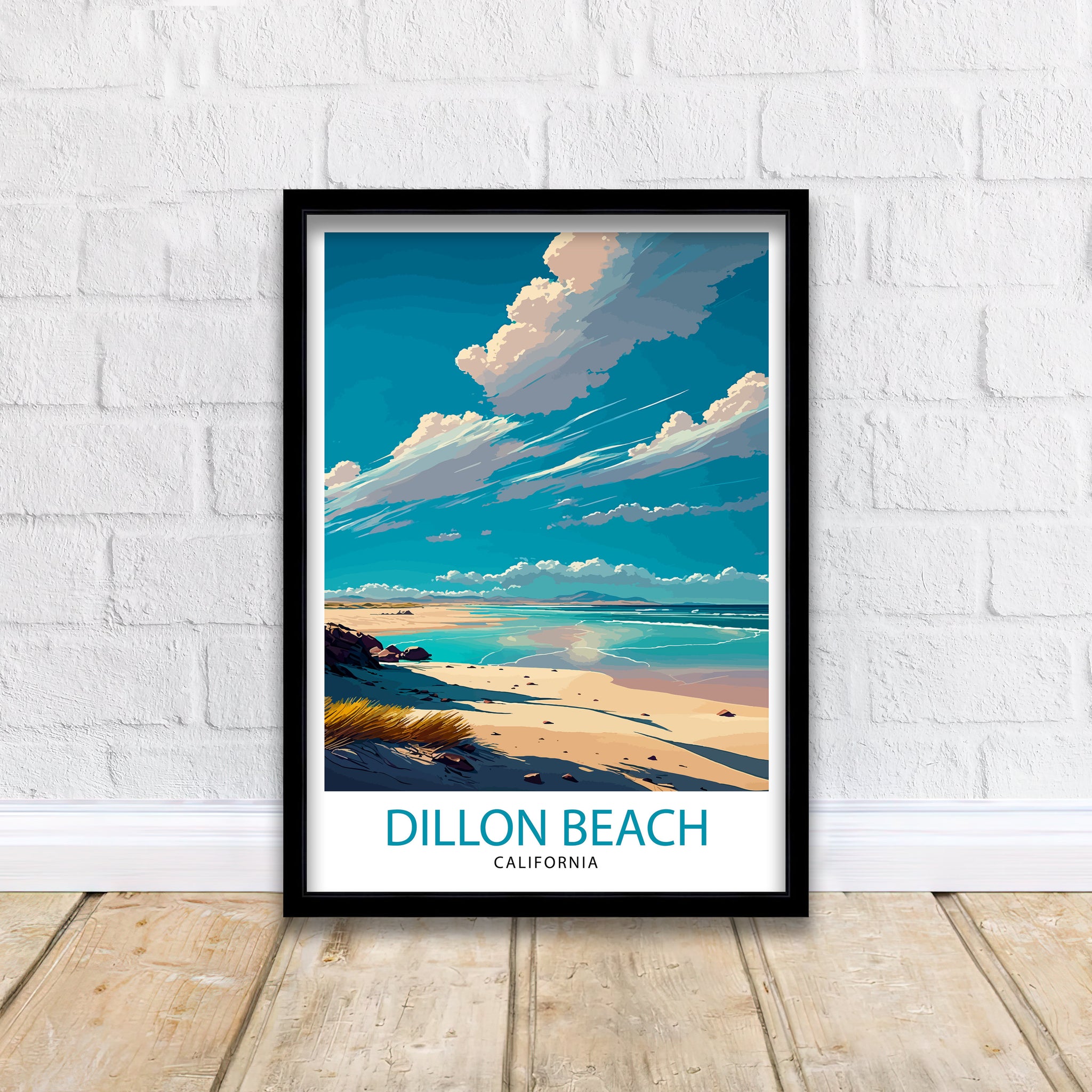 Dillon Beach California Travel Print, Coastal Wall Art