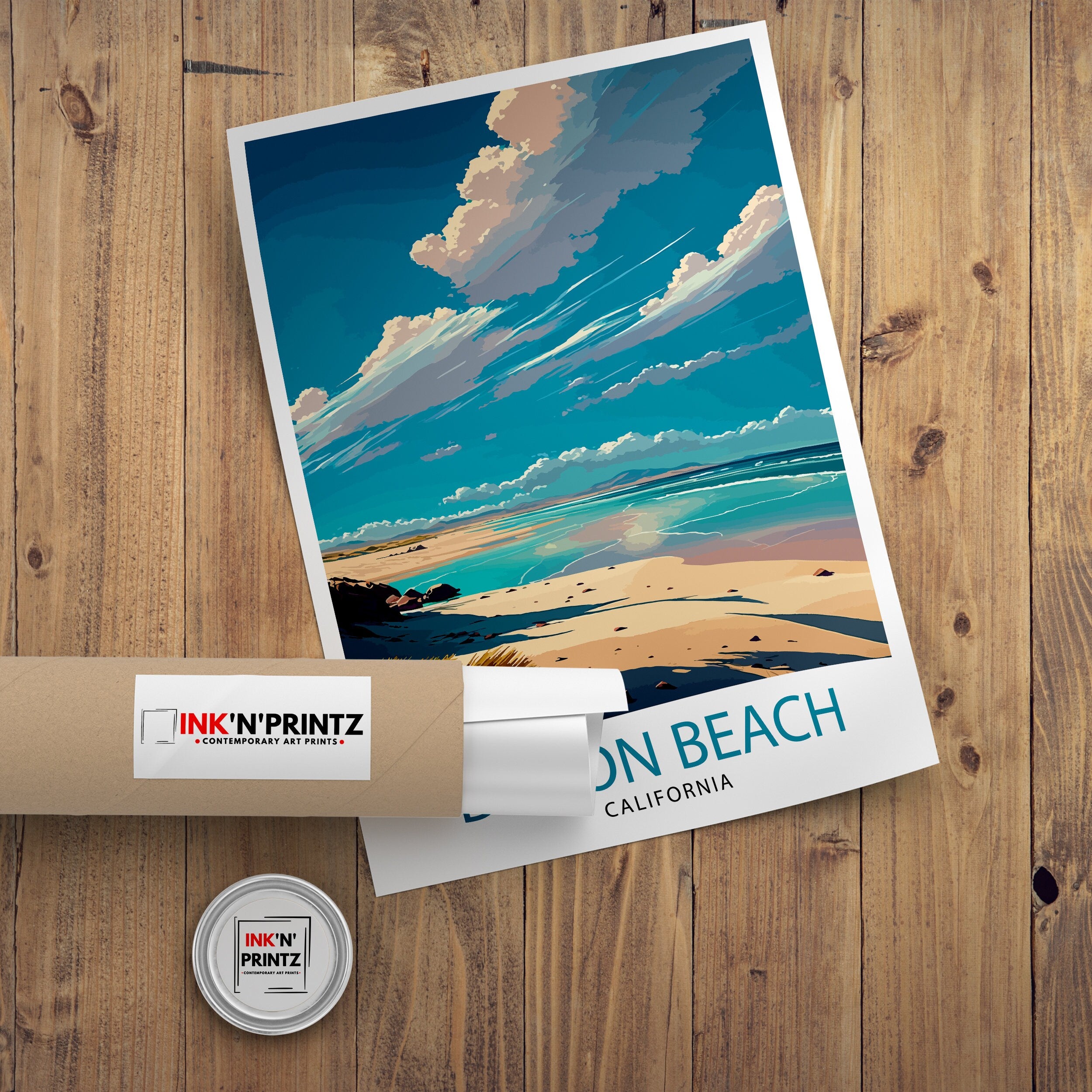 Dillon Beach California Travel Print, Coastal Wall Art