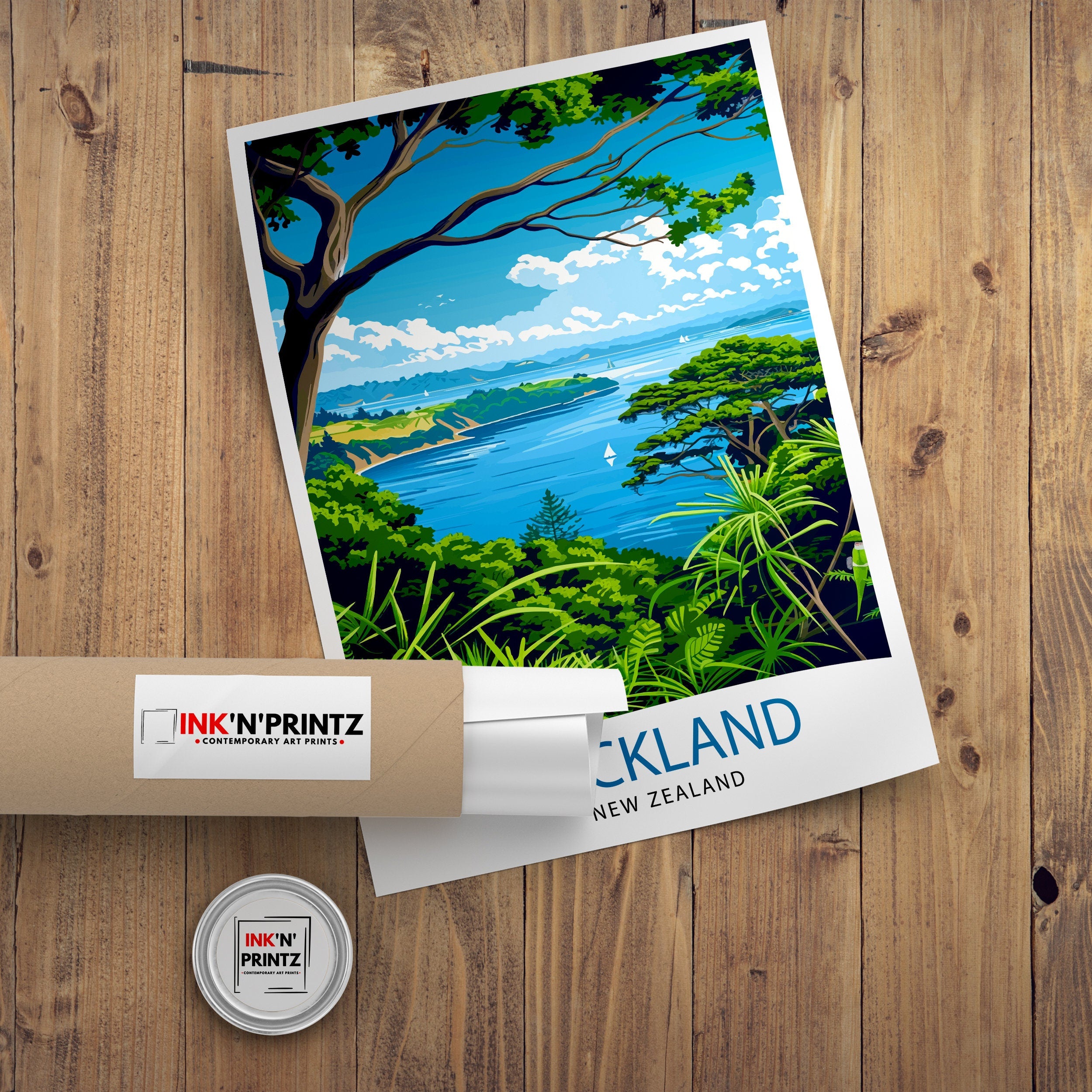 Auckland New Zealand Travel Print Wall Decor Wall Art Auckland Wall Hanging Home Décor Auckland Gift Art Lovers New Zealand
