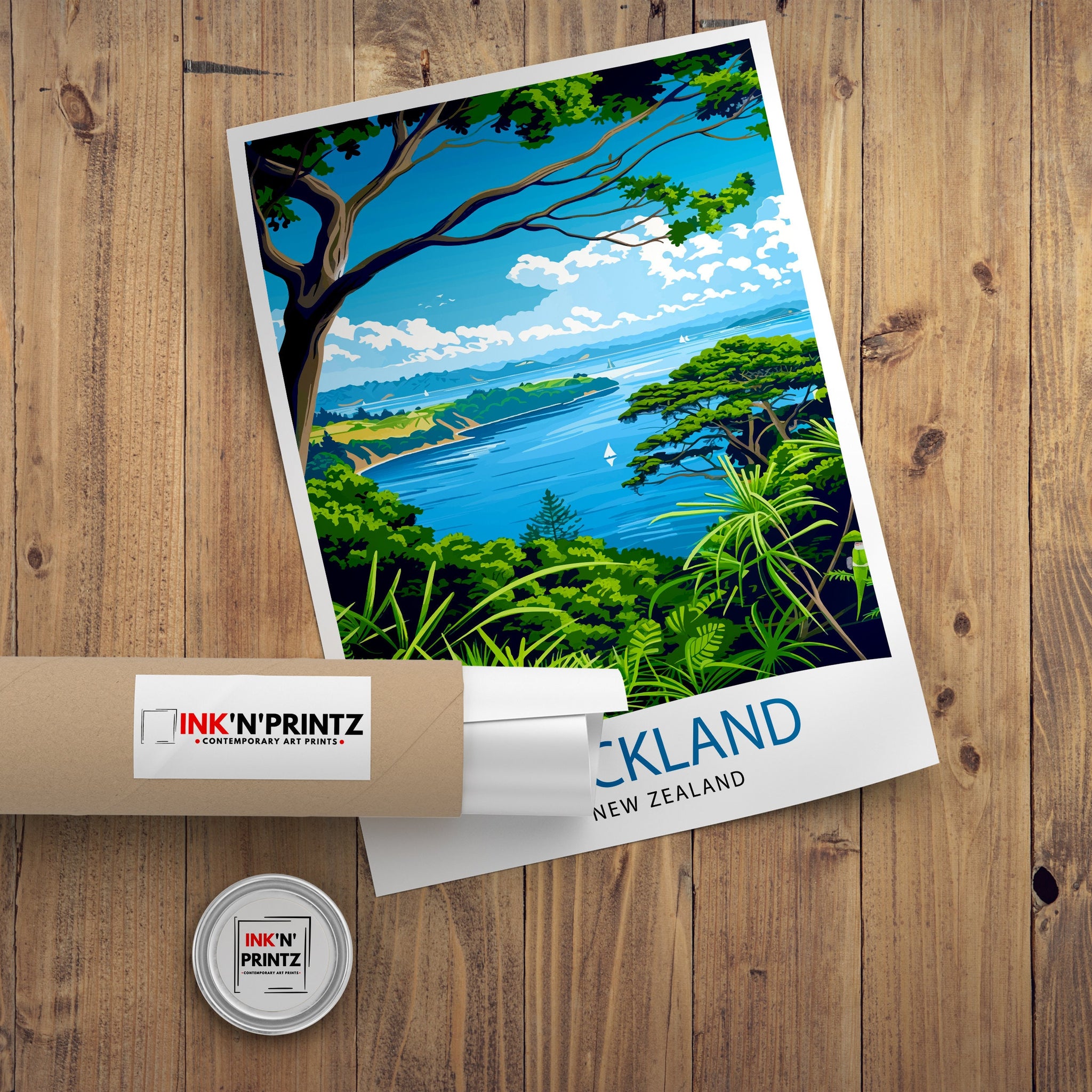 Auckland New Zealand Travel Print Wall Decor Wall Art Auckland Wall Hanging Home Décor Auckland Gift Art Lovers New Zealand