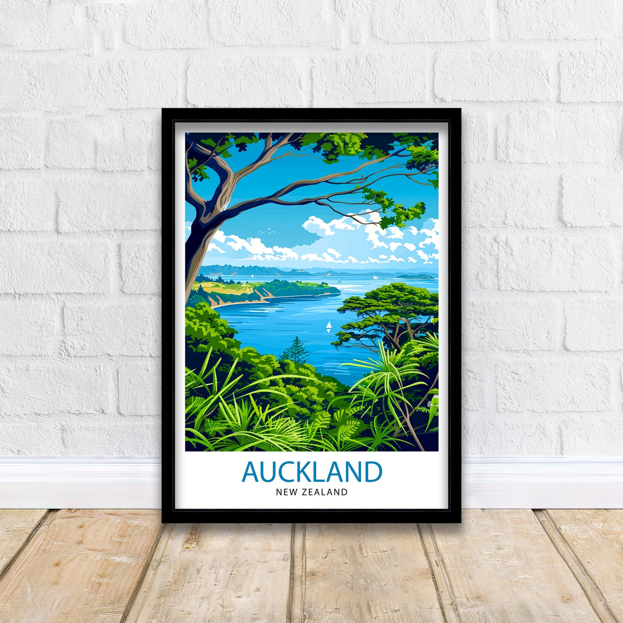 Auckland New Zealand Travel Print Wall Decor Wall Art Auckland Wall Hanging Home Décor Auckland Gift Art Lovers New Zealand