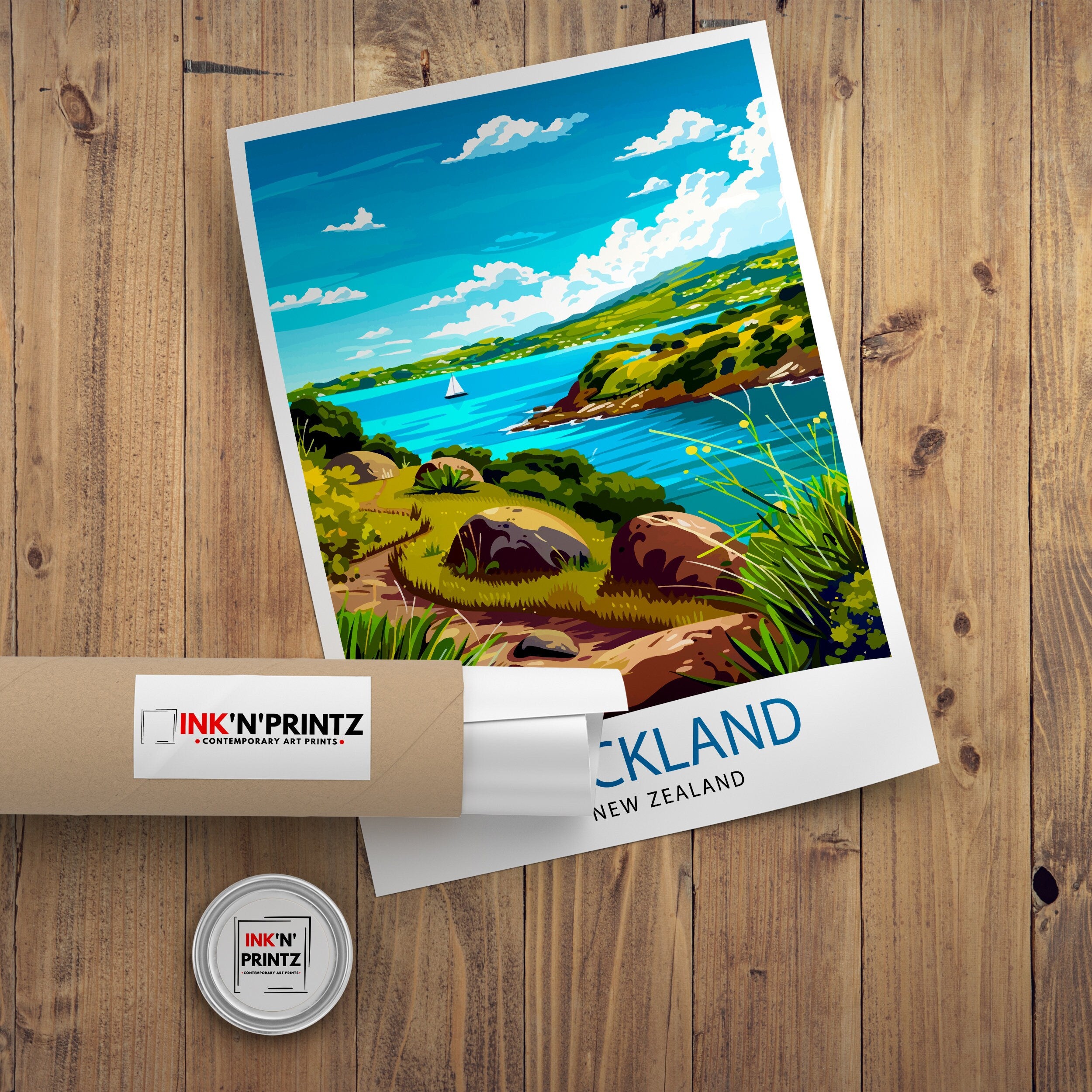 Auckland New Zealand Travel Print Wall Decor Wall Art Auckland Wall Hanging Home Décor Auckland Gift Art Lovers New Zealand