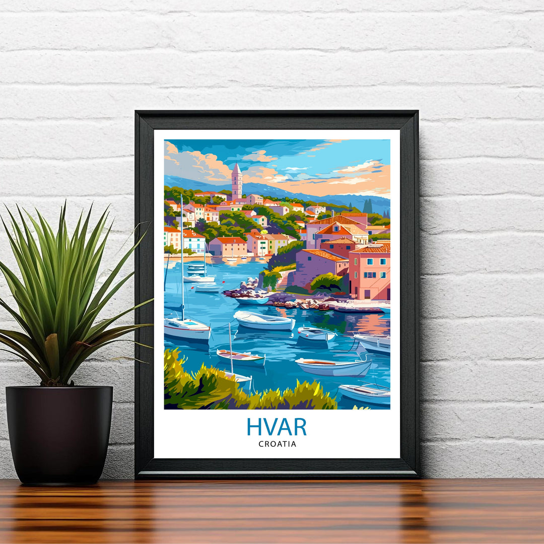 Hvar Croatia Travel Poster