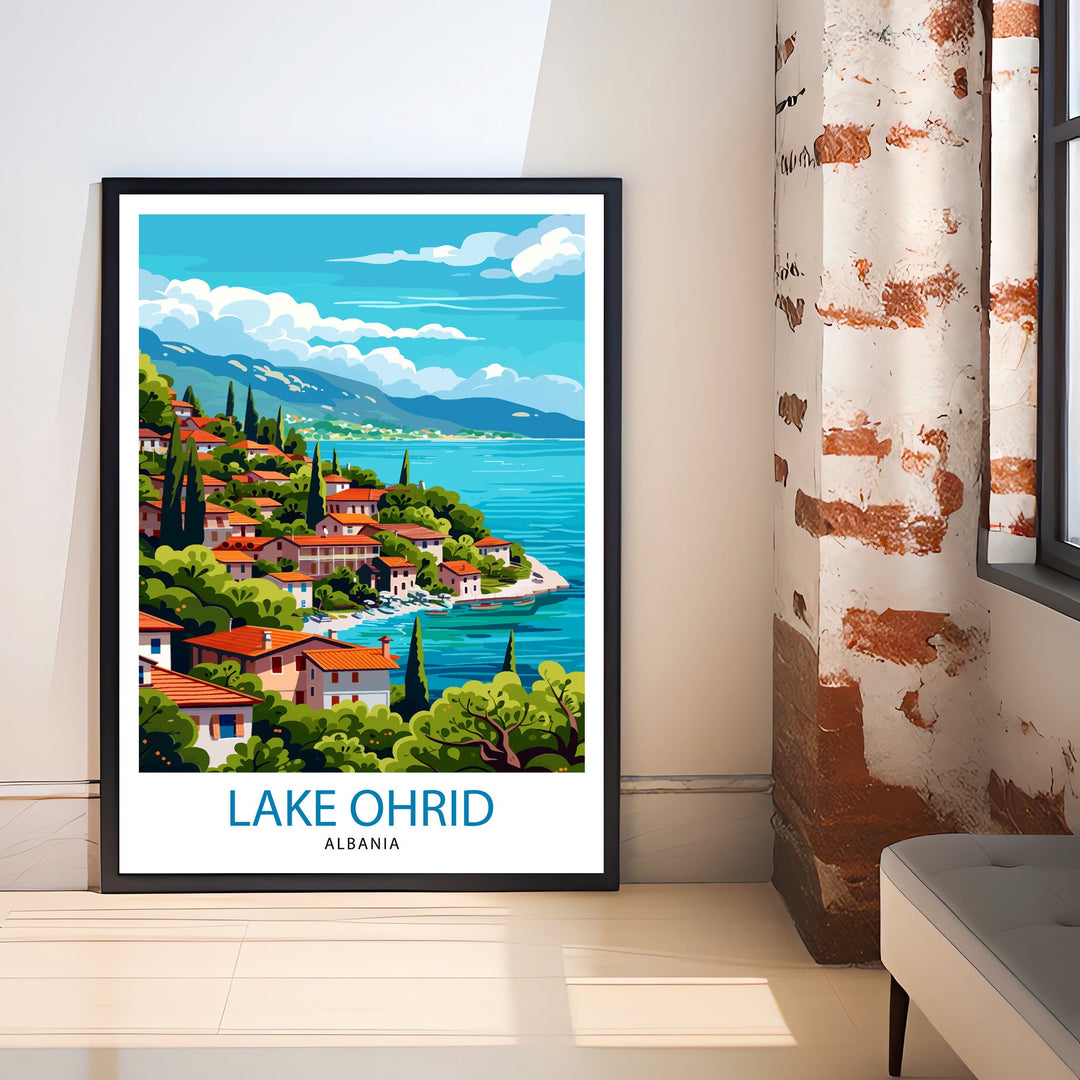 Lake Ohrid North Macedonia Travel Poster