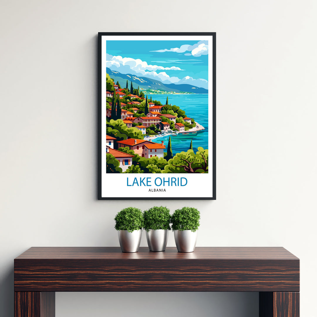 Lake Ohrid North Macedonia Travel Poster