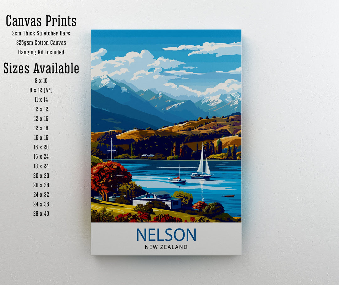 Nelson New Zealand Travel Print Wall Decor Wall Art Nelson Wall Hanging Home Décor Nelson Gift Art Lovers New Zealand Art Lover Gift