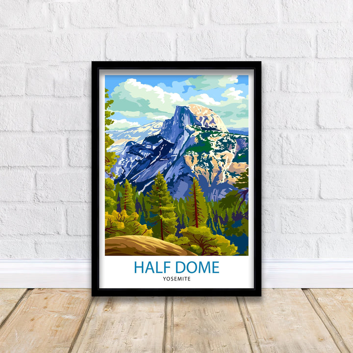 Half Dome Yosemite Travel Print Wall Decor Wall Art Half Dome Wall Hanging Home Décor Half Dome Gift Art Lovers USA Art Lover Gift Print Art