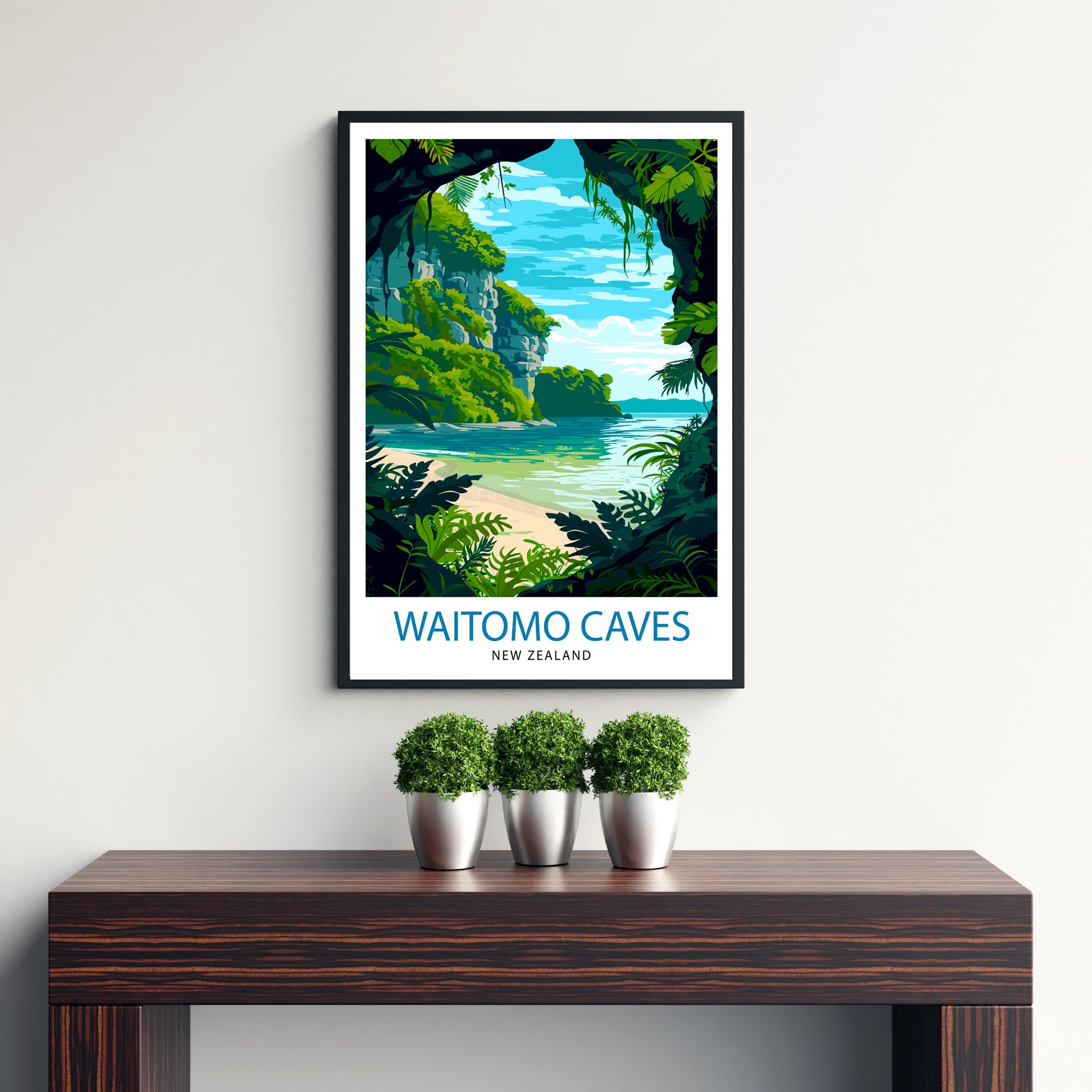 Waitomo Caves New Zealand Travel Print Wall Decor Wall Art Waitomo Caves Wall Hanging Home Décor Waitomo Caves Gift Art Lovers New Zealand