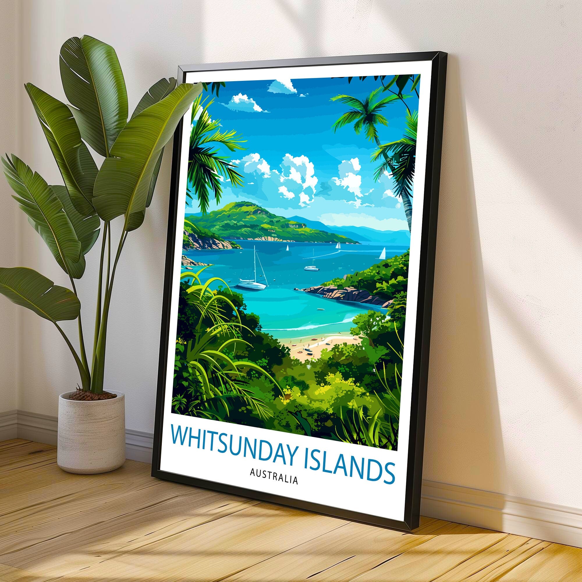 Whitsunday Islands Australia Travel Print Wall Decor Wall Art Whitsunday Islands Wall Hanging Home Décor Whitsunday Islands Gift
