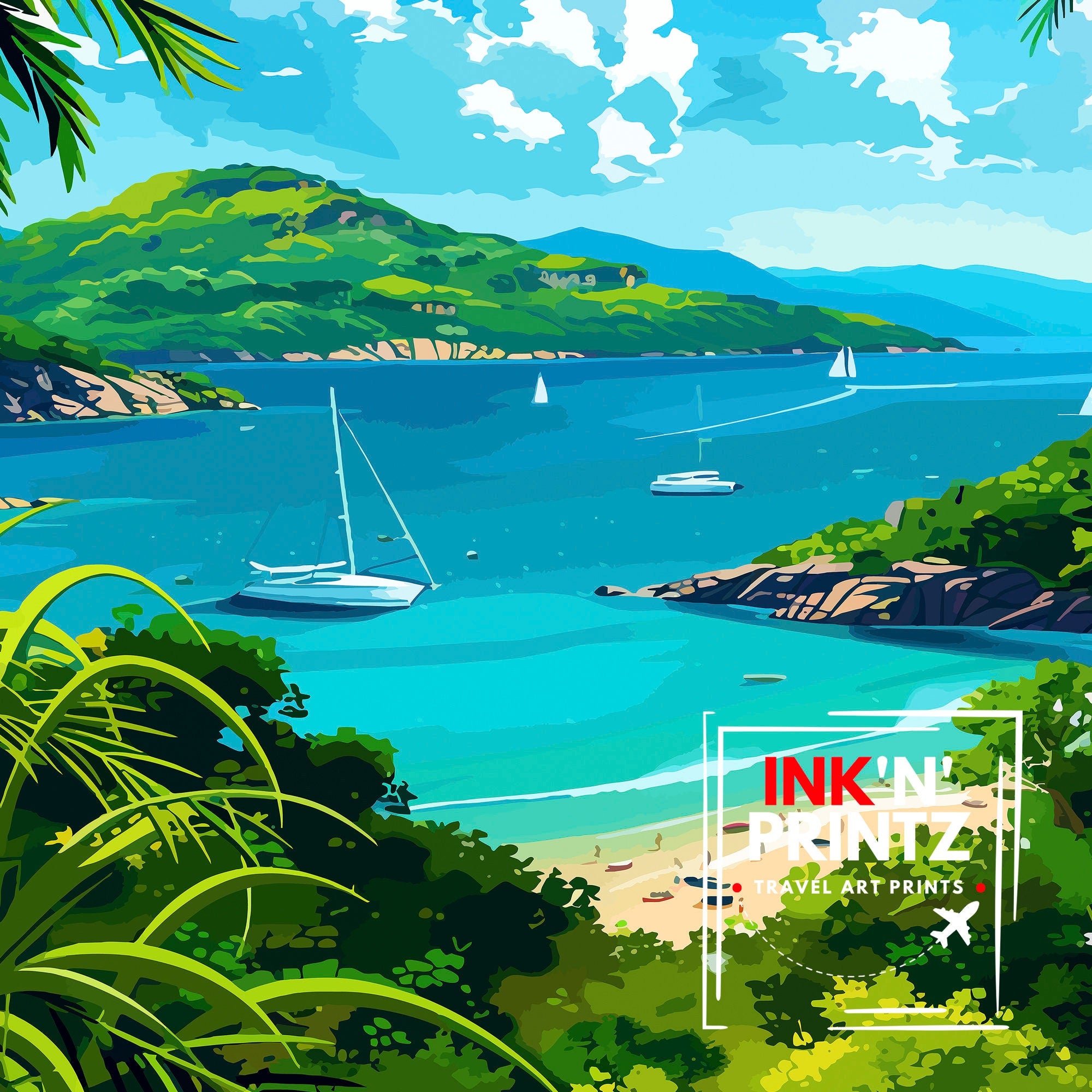 Whitsunday Islands Australia Travel Print Wall Decor Wall Art Whitsunday Islands Wall Hanging Home Décor Whitsunday Islands Gift