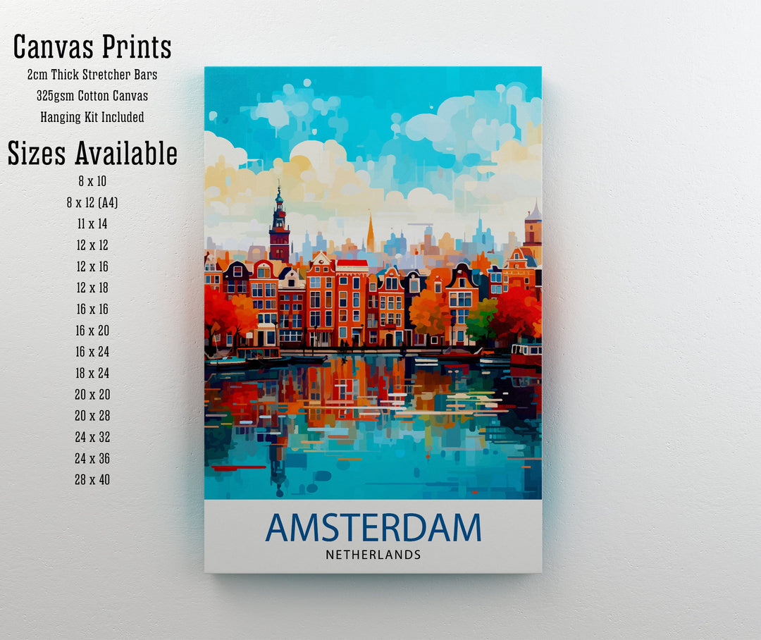 Amsterdam Netherlands Travel Poster