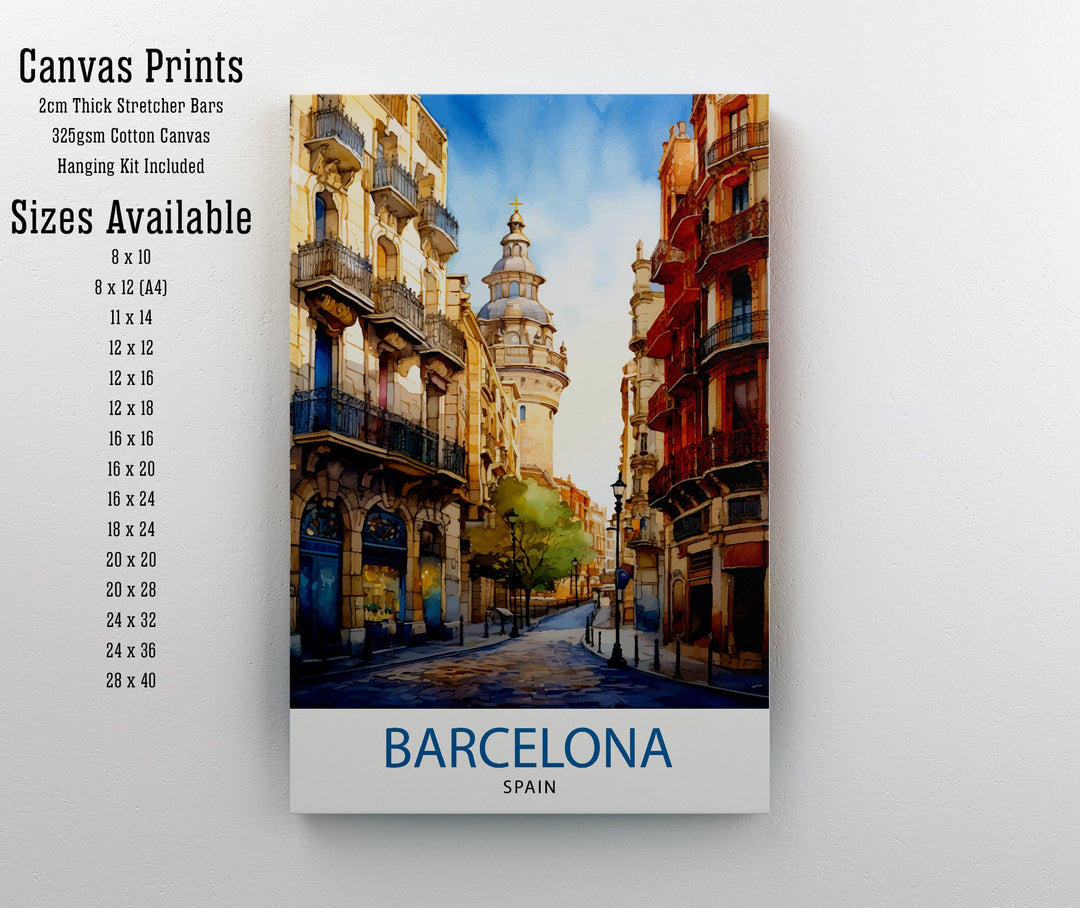 Barcelona Spain Travel Print Barcelona Wall Decor Barcelona Poster Spain Travel Prints Barcelona Art Print Barcelona