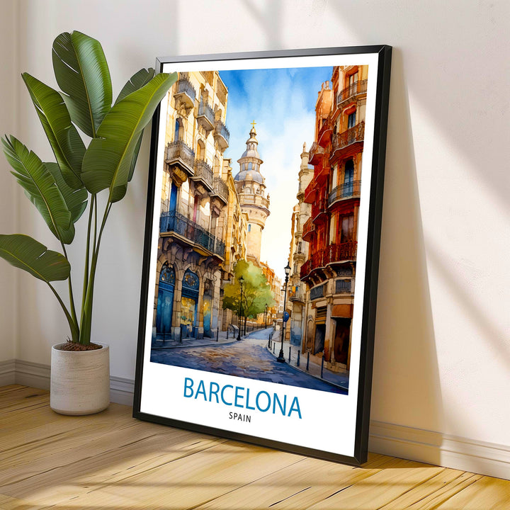 Barcelona Spain Travel Print Barcelona Wall Decor Barcelona Poster Spain Travel Prints Barcelona Art Print Barcelona