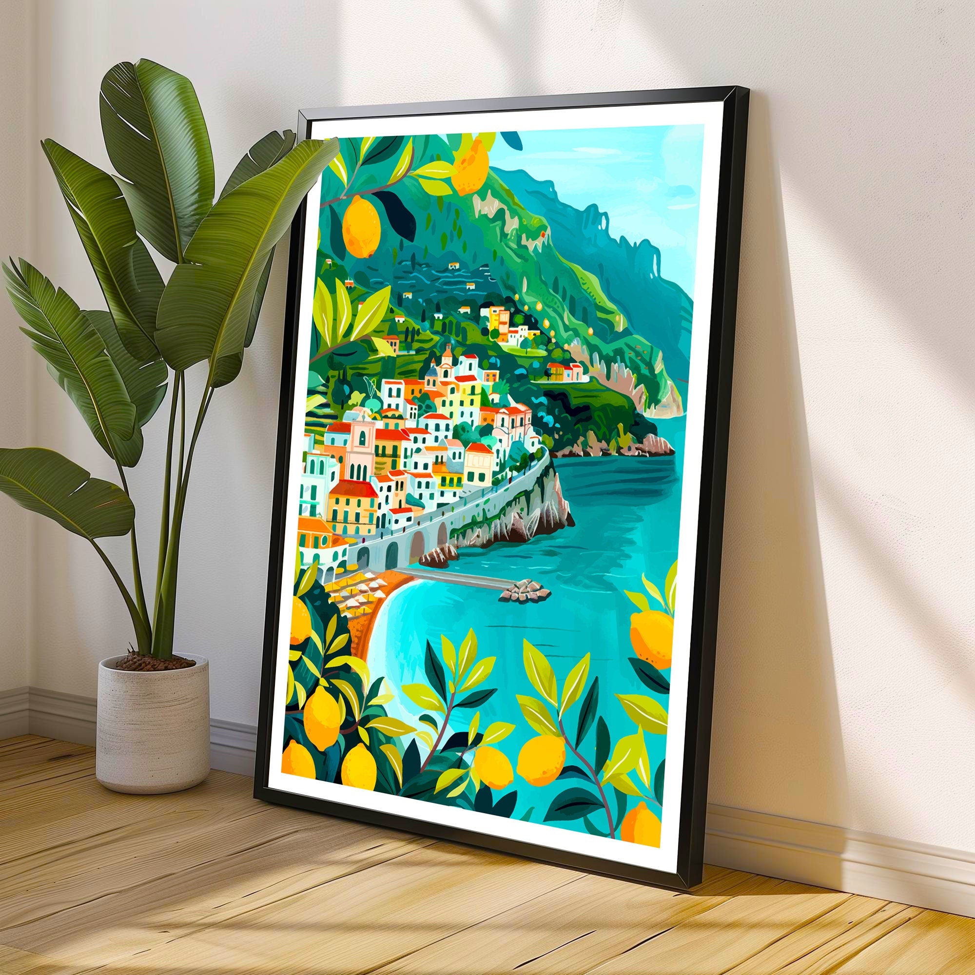 Amalfi Coast Italy Travel Print Wall Decor Wall Art Amalfi Coast Wall Hanging Home Décor Amalfi Coast Gift Art Lovers Italy Art Lover Gift