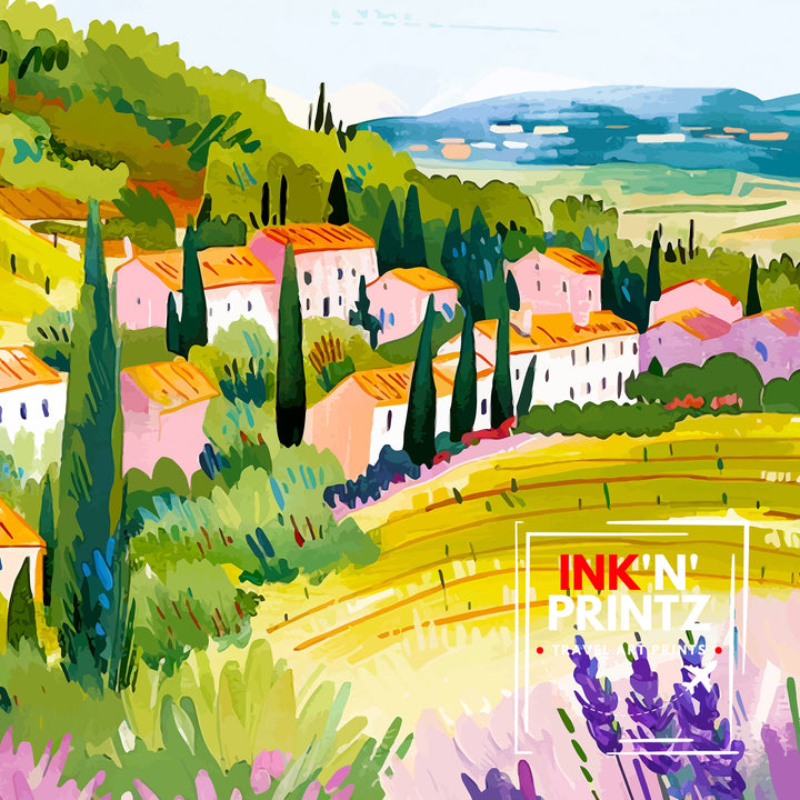 Provence France Travel Print Wall Decor Wall Art Provence Wall Hanging Home Décor Provence Gift Art Lovers France Art Lover Gift Print Art