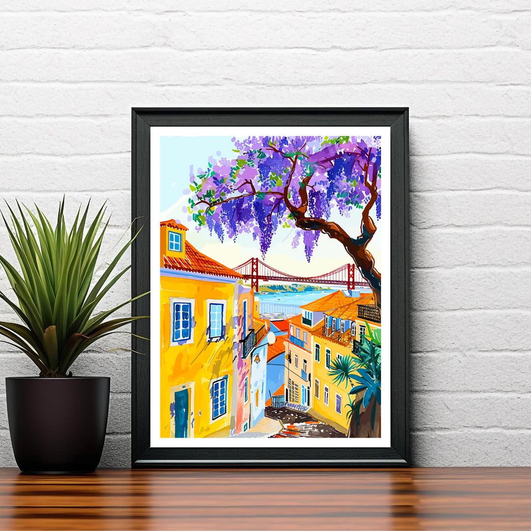 Lisbon Portugal Travel Print Wall Decor Wall Art Lisbon Wall Hanging Home Décor Lisbon Gift Art Lovers Portugal Art Lover Gift Print Art