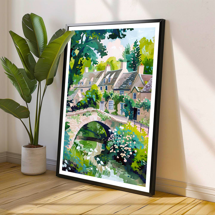 Cotswolds Travel Print Cotswolds Wall Art Cotswolds Illustration Travel Poster Gift Cotswolds Home Decor