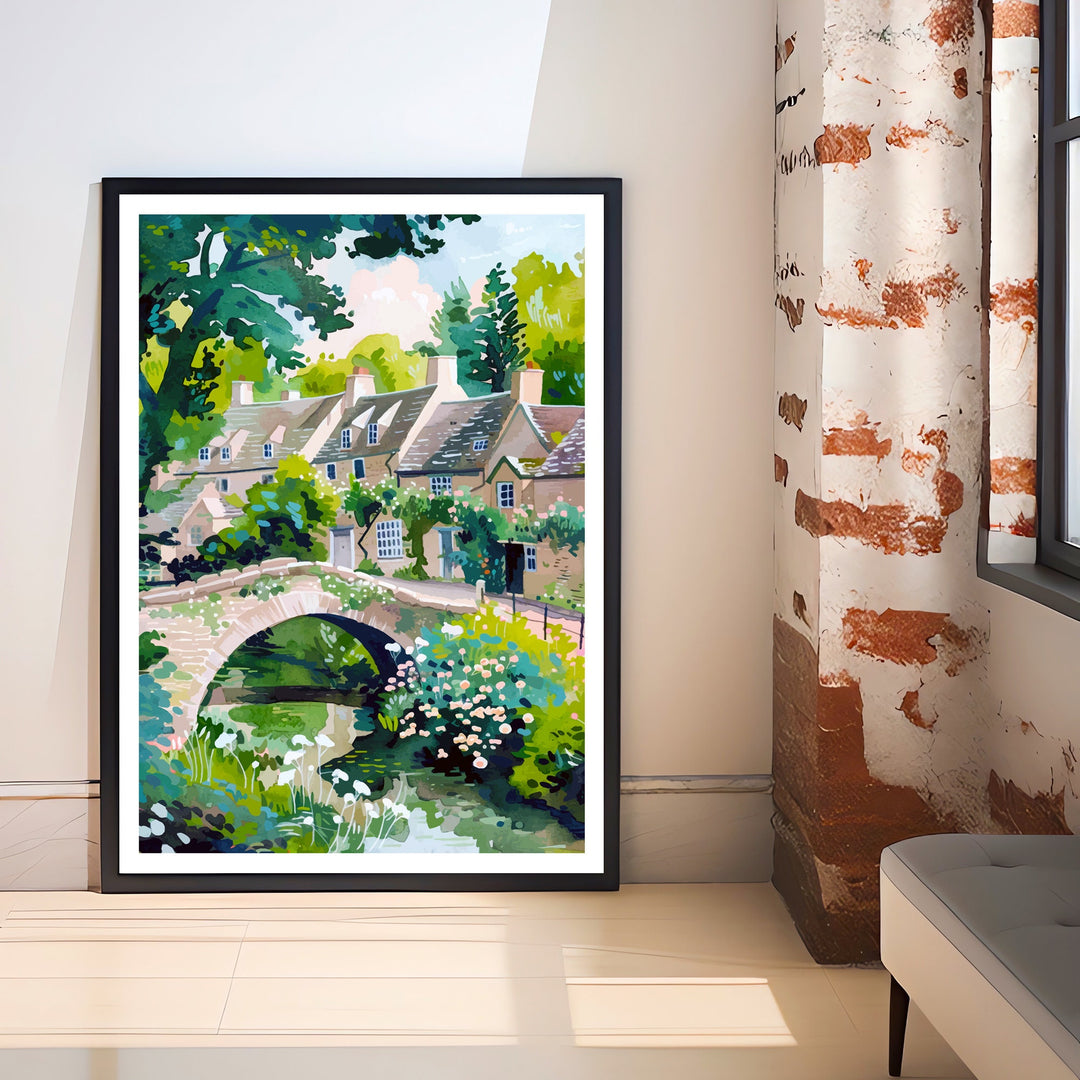 Cotswolds Travel Print Cotswolds Wall Art Cotswolds Illustration Travel Poster Gift Cotswolds Home Decor