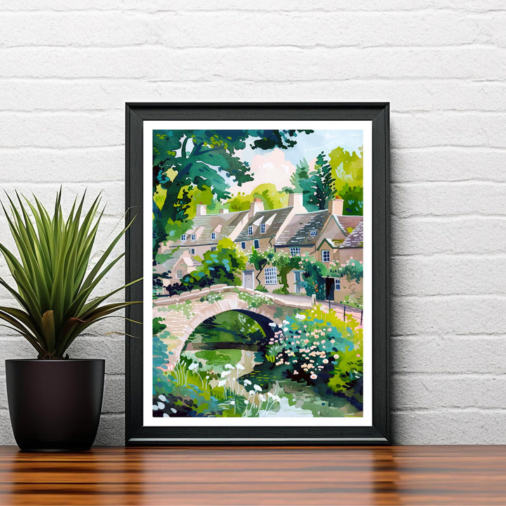 Cotswolds Travel Print Cotswolds Wall Art Cotswolds Illustration Travel Poster Gift Cotswolds Home Decor