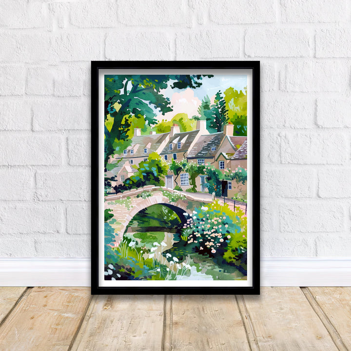 Cotswolds Travel Print Cotswolds Wall Art Cotswolds Illustration Travel Poster Gift Cotswolds Home Decor