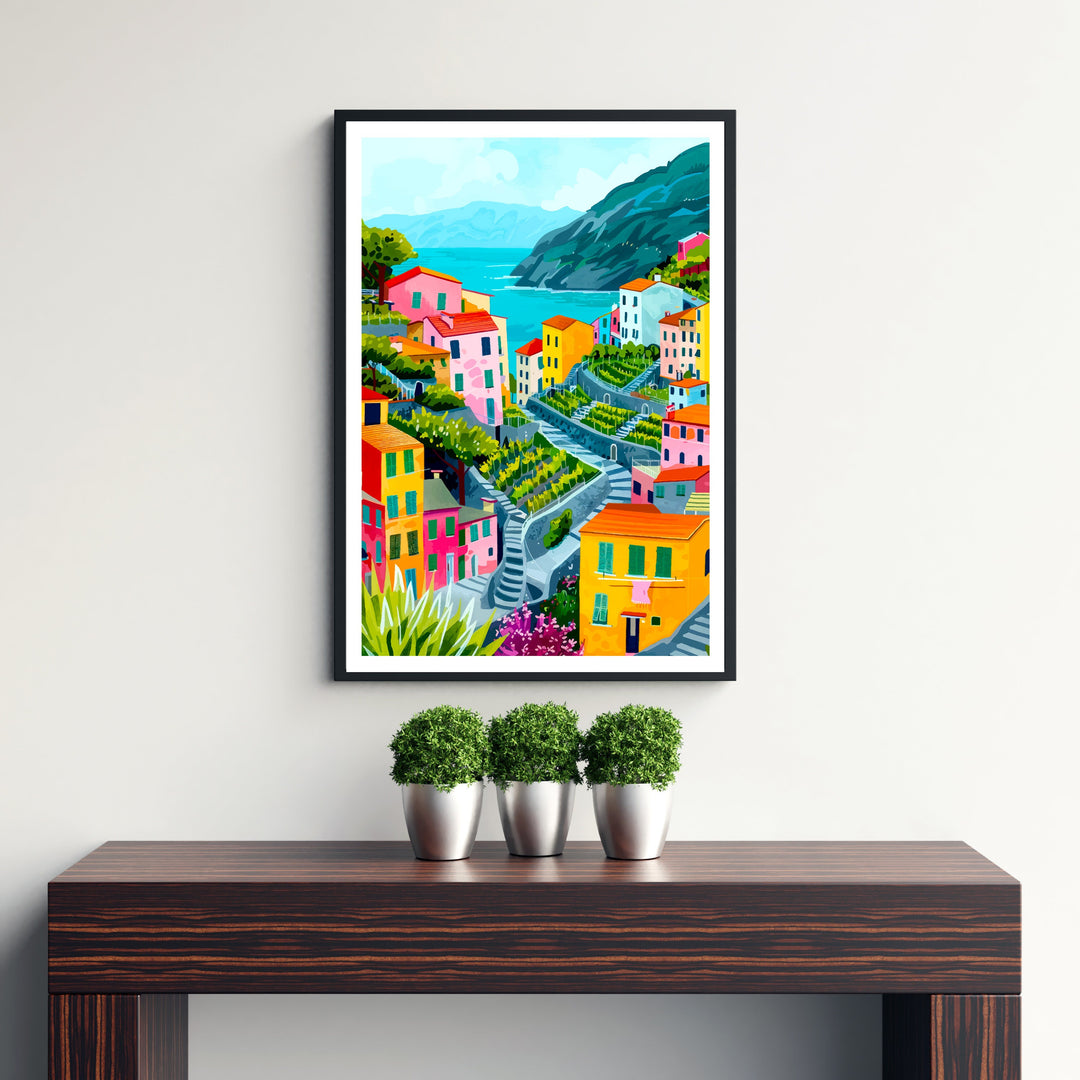 Cinque Terre Italy Travel Print Cinque Terre Wall Decor Cinque Terre Illustration Italy Travel Poster Gift For Italy Lovers Italy Home