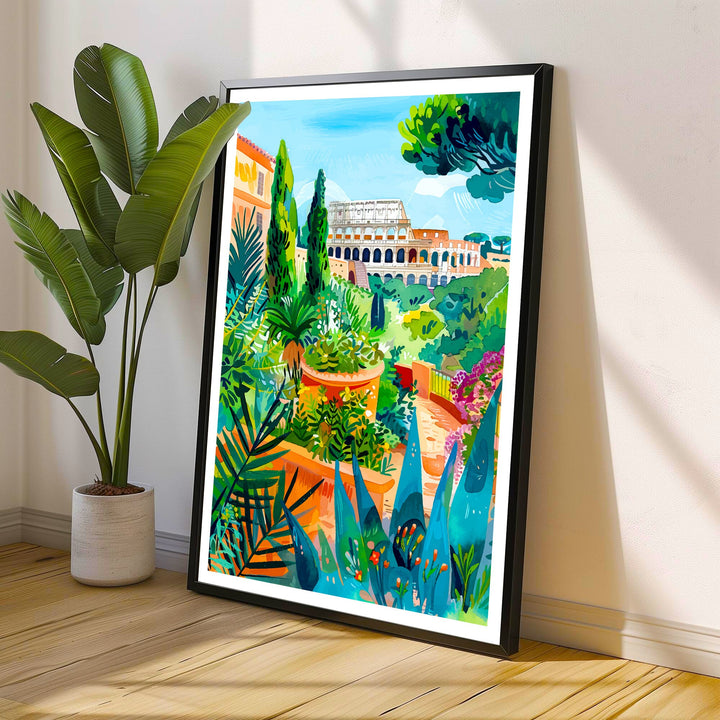 Rome Italy Travel Print Rome Wall Art Italy Travel Poster Rome Home Decor Italy Illustration Travel Gift for Rome Italy Wall Art