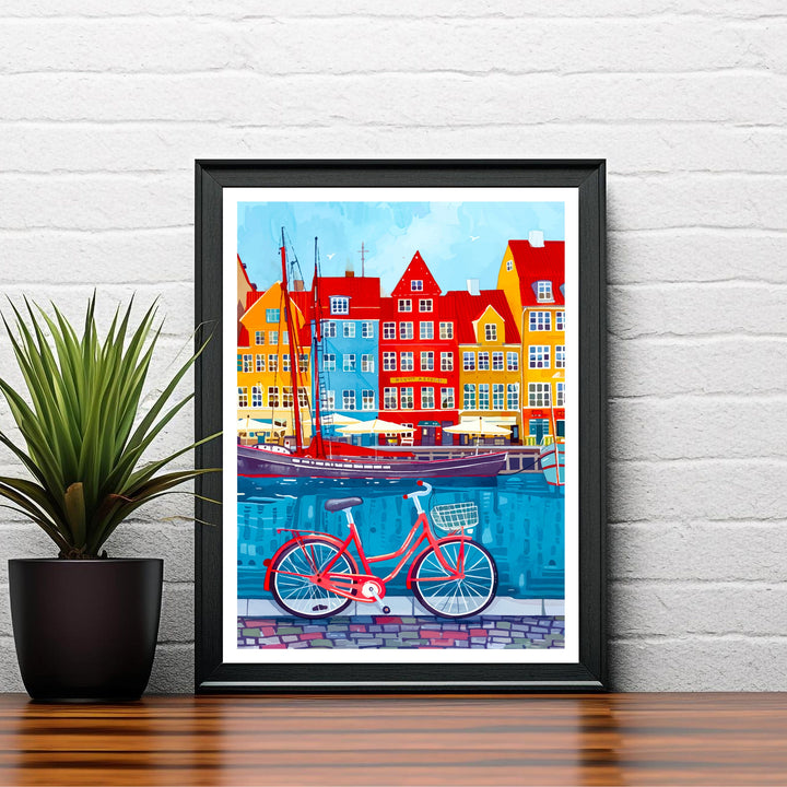 Copenhagen Denmark Travel Print Wall Decor Wall Art Copenhagen Wall Hanging Home Décor Copenhagen Gift Art Lovers Denmark Art Lover