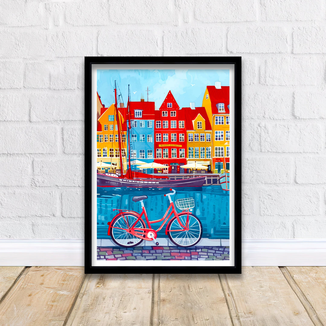 Copenhagen Denmark Travel Print Wall Decor Wall Art Copenhagen Wall Hanging Home Décor Copenhagen Gift Art Lovers Denmark Art Lover