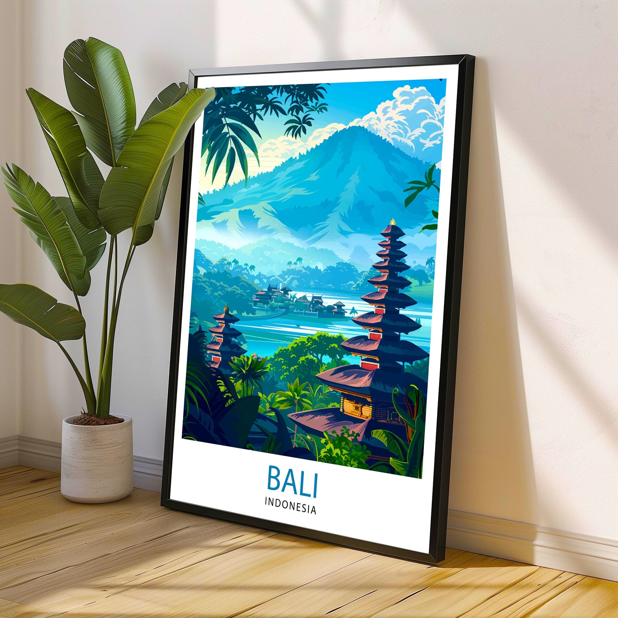 Bali Indonesia Travel Print Wall Decor Wall Art Bali Wall Hanging Home Décor Bali Gift Art Lovers Indonesia Art Lover Gift