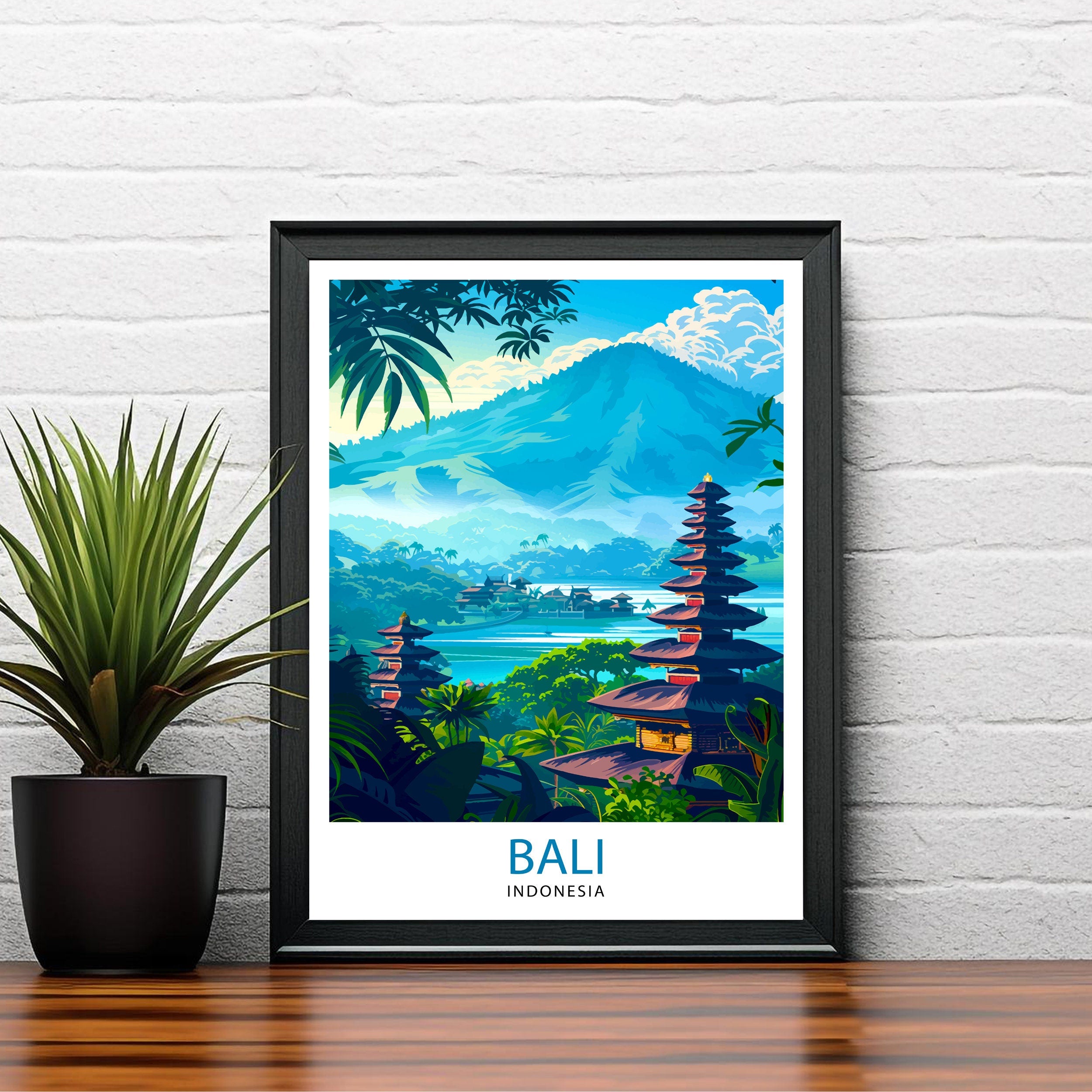 Bali Indonesia Travel Print Wall Decor Wall Art Bali Wall Hanging Home Décor Bali Gift Art Lovers Indonesia Art Lover Gift