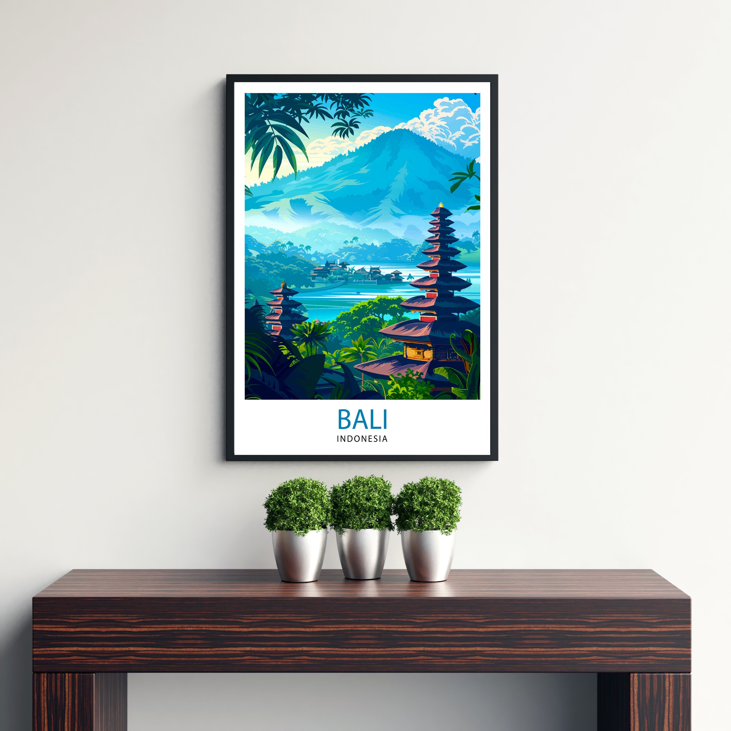 Bali Indonesia Travel Print Wall Decor Wall Art Bali Wall Hanging Home Décor Bali Gift Art Lovers Indonesia Art Lover Gift