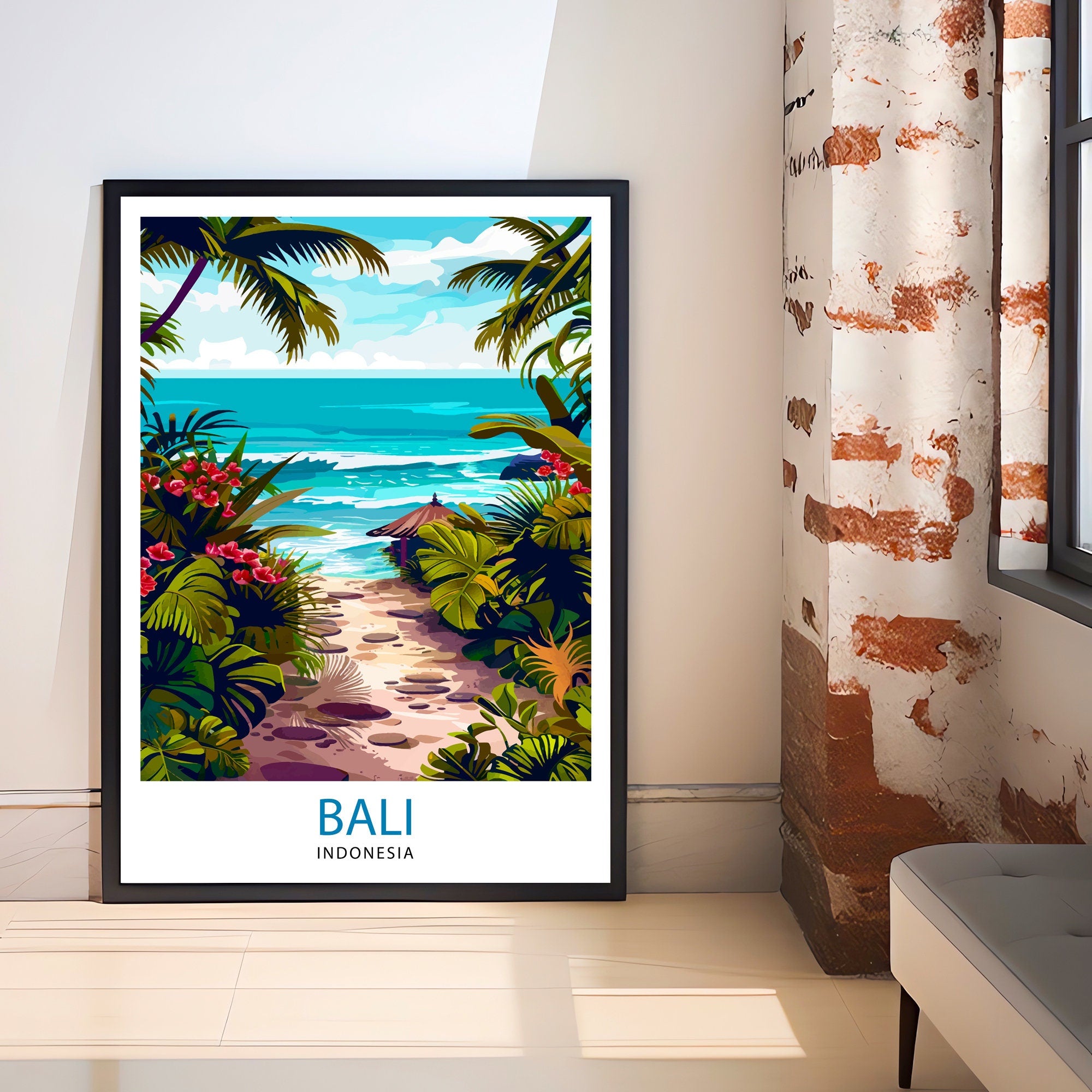 Bali Indonesia Travel Print Wall Decor Wall Art Bali Wall Hanging Home Décor Bali Gift Art Lovers Indonesia Art Lover Gift Print Art