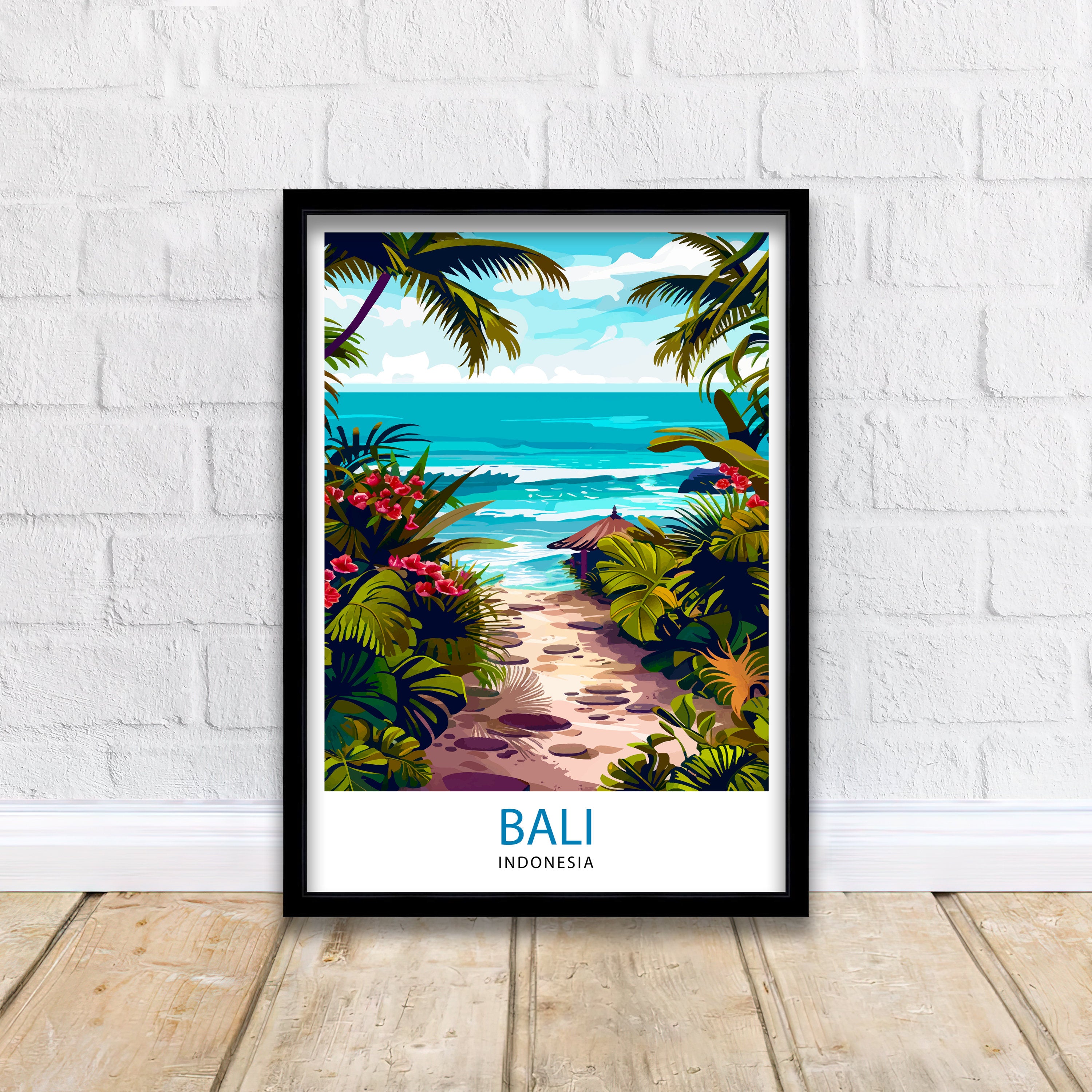 Bali Indonesia Travel Print Wall Decor Wall Art Bali Wall Hanging Home Décor Bali Gift Art Lovers Indonesia Art Lover Gift Print Art