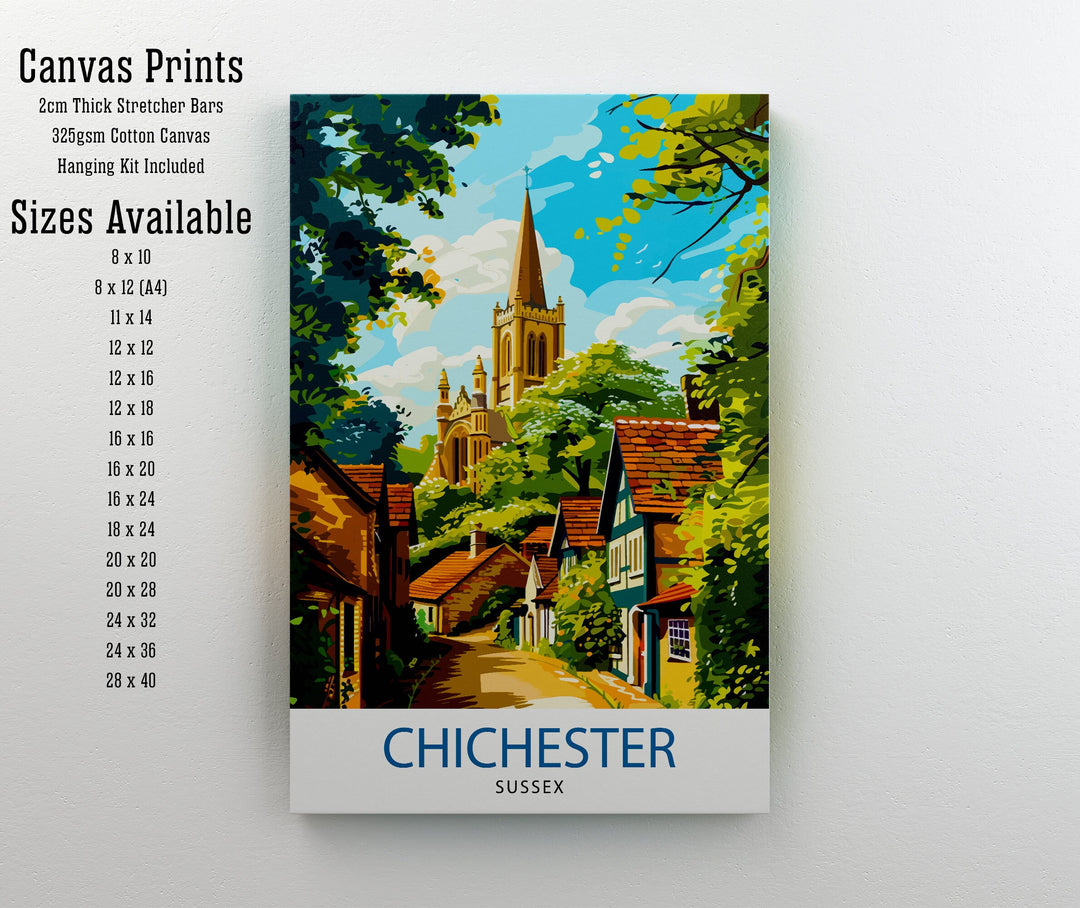 Chichester England Travel Print Wall Decor Wall Art Chichester Wall Hanging Home Décor Chichester Gift Art Lovers UK Art Lover Gift Print