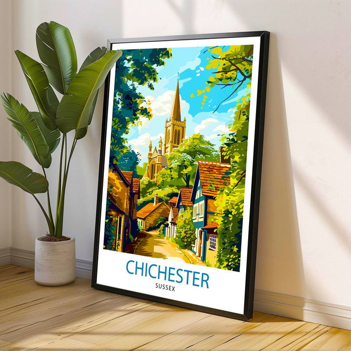 Chichester England Travel Print Wall Decor Wall Art Chichester Wall Hanging Home Décor Chichester Gift Art Lovers UK Art Lover Gift Print