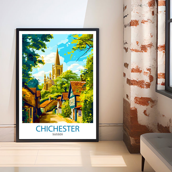 Chichester England Travel Print Wall Decor Wall Art Chichester Wall Hanging Home Décor Chichester Gift Art Lovers UK Art Lover Gift Print