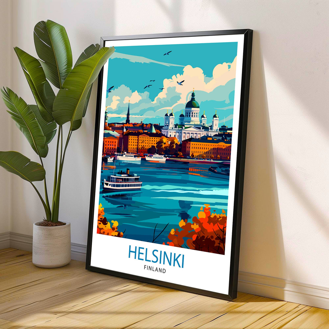 Helsinki Finland Travel Print Wall Decor Wall Art Helsinki Wall Hanging Home Décor Helsinki Gift Art Lovers Finland Art