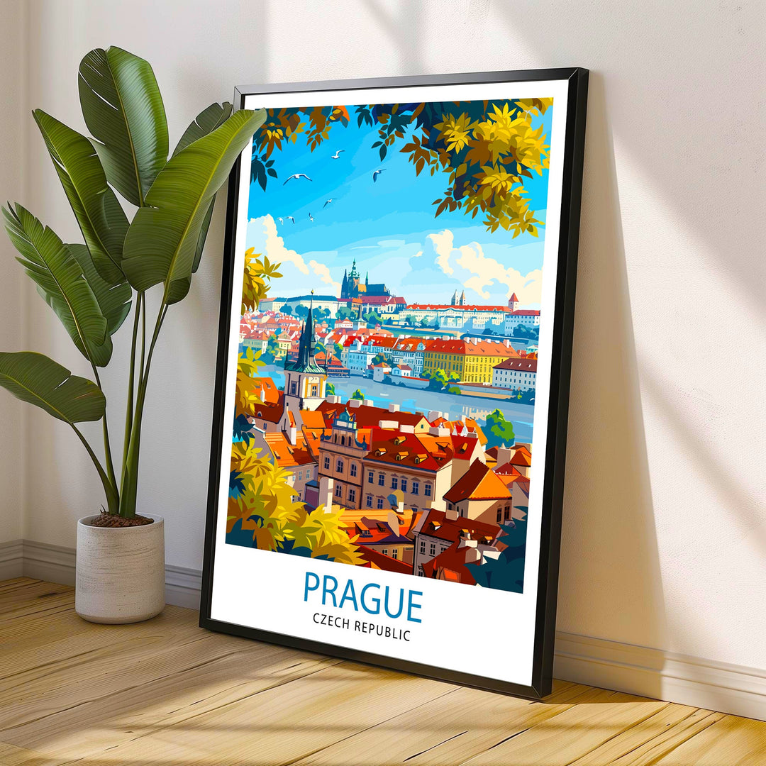 Prague Czech Republic Travel Poster Prague