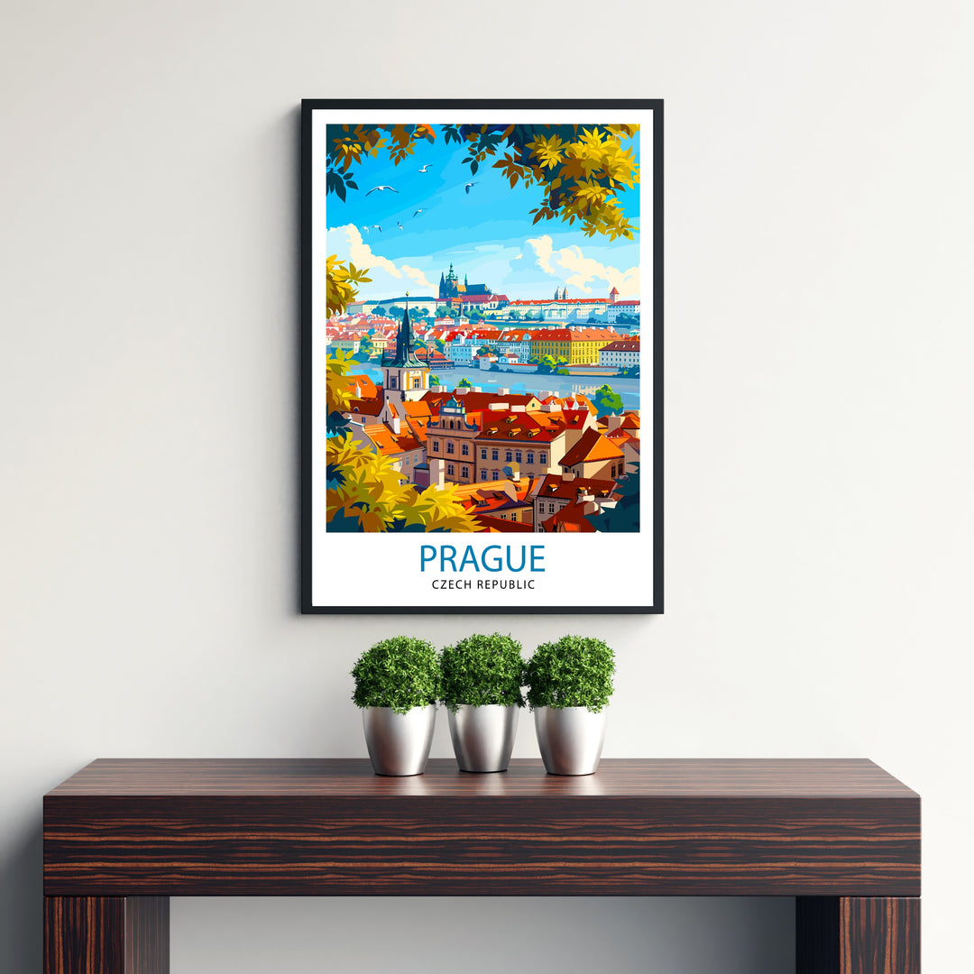 Prague Czech Republic Travel Poster Prague