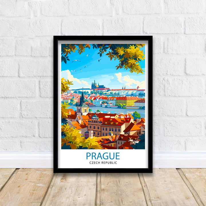 Prague Czech Republic Travel Poster Prague