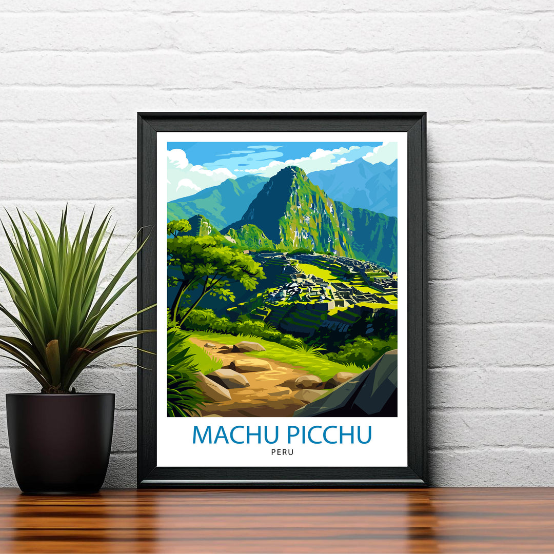 Machu Picchu Peru Travel Print Wall Decor Wall Art Machu Picchu Wall Hanging Home Décor Machu Picchu Gift Art Lovers Peru Art Lover Gift