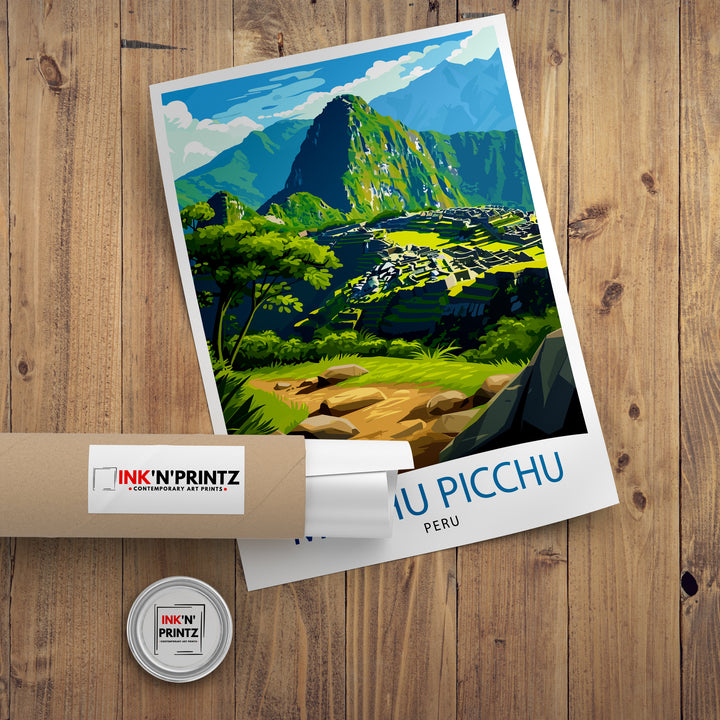 Machu Picchu Peru Travel Poster