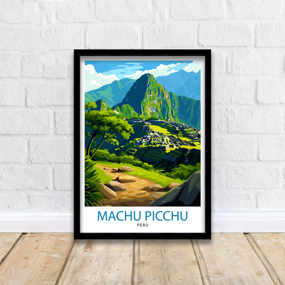 Machu Picchu Peru Travel Poster