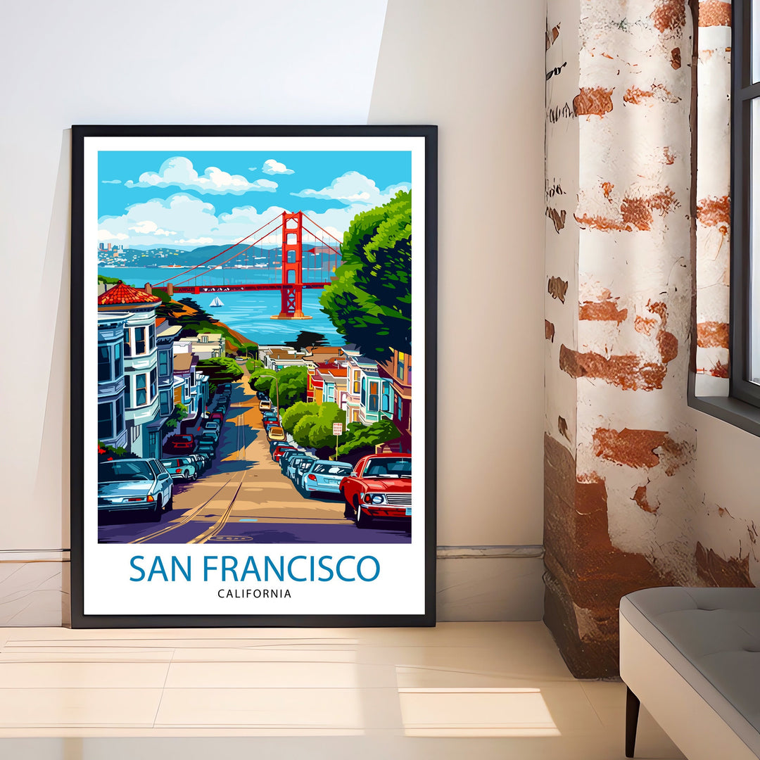 San Francisco California Travel Print Wall Decor Wall Art San Francisco Wall Hanging Home Décor San Francisco Gift Art Lovers California