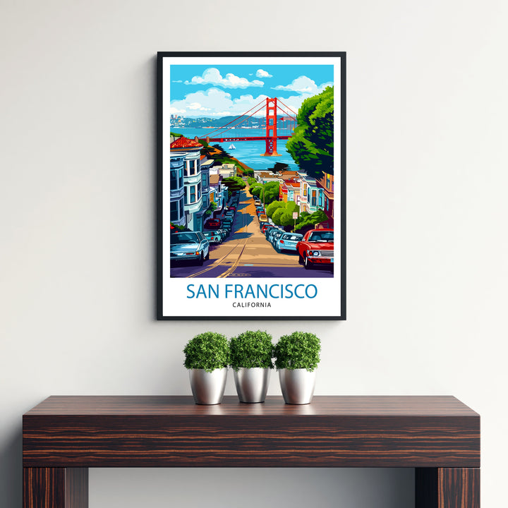 San Francisco California Travel Print Wall Decor Wall Art San Francisco Wall Hanging Home Décor San Francisco Gift Art Lovers California