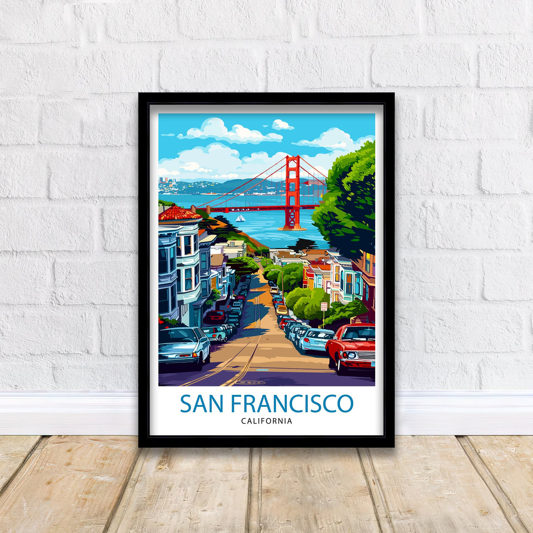 San Francisco California Travel Print Wall Decor Wall Art San Francisco Wall Hanging Home Décor San Francisco Gift Art Lovers California