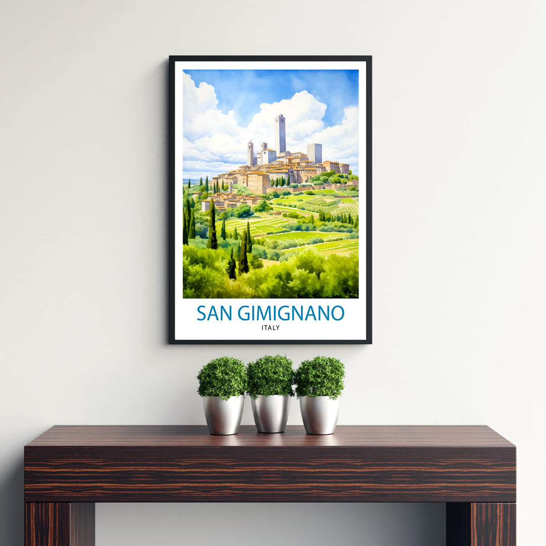 San Gimignano Italy Travel Poster