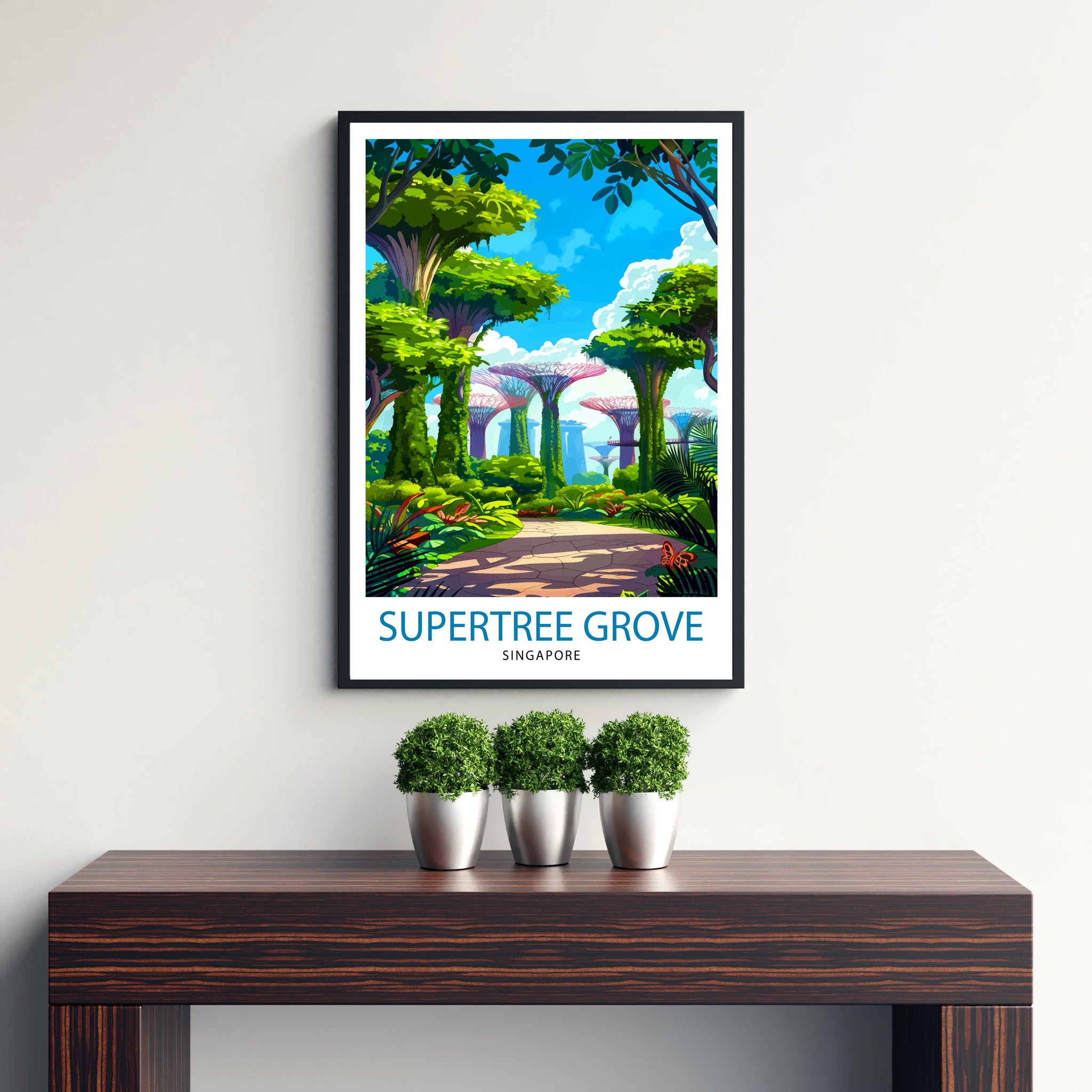 Supertree Grove Singapore Travel Print Wall Decor Wall Art Supertree Grove Wall Hanging Home Décor Supertree Grove Gift Art Lovers Singapore